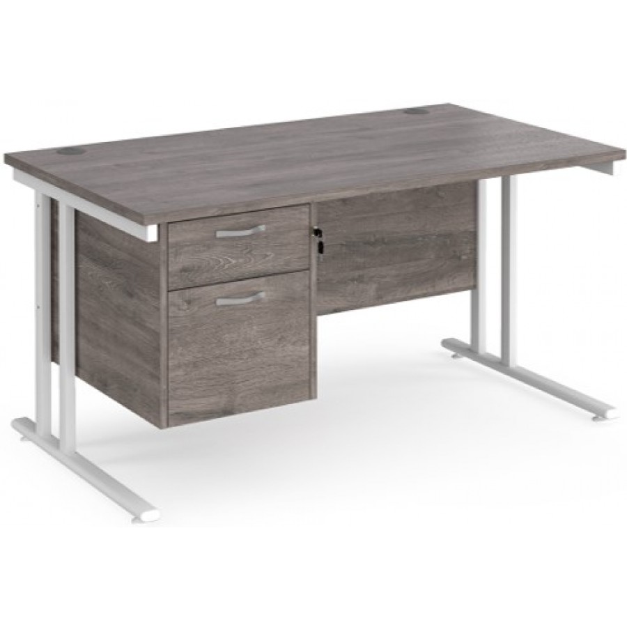 Maestro Cantilever Desk with Fixed Pedestal